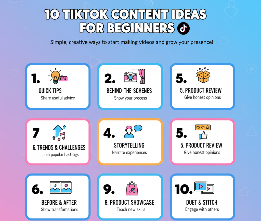 10 ý tưởng nội dung TikTok