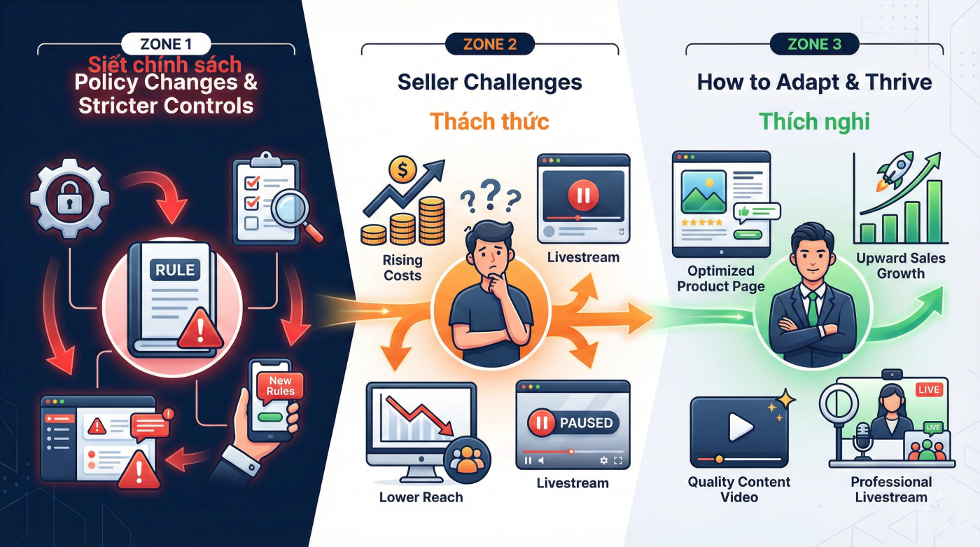 TikTok Shop thay đổi chính sách