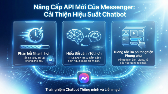 Messenger cập nhật API mới – chatbot mạnh hơn? 3 chatbot