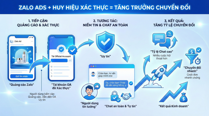 Quảng cáo Zalo kết hợp Verified Badge