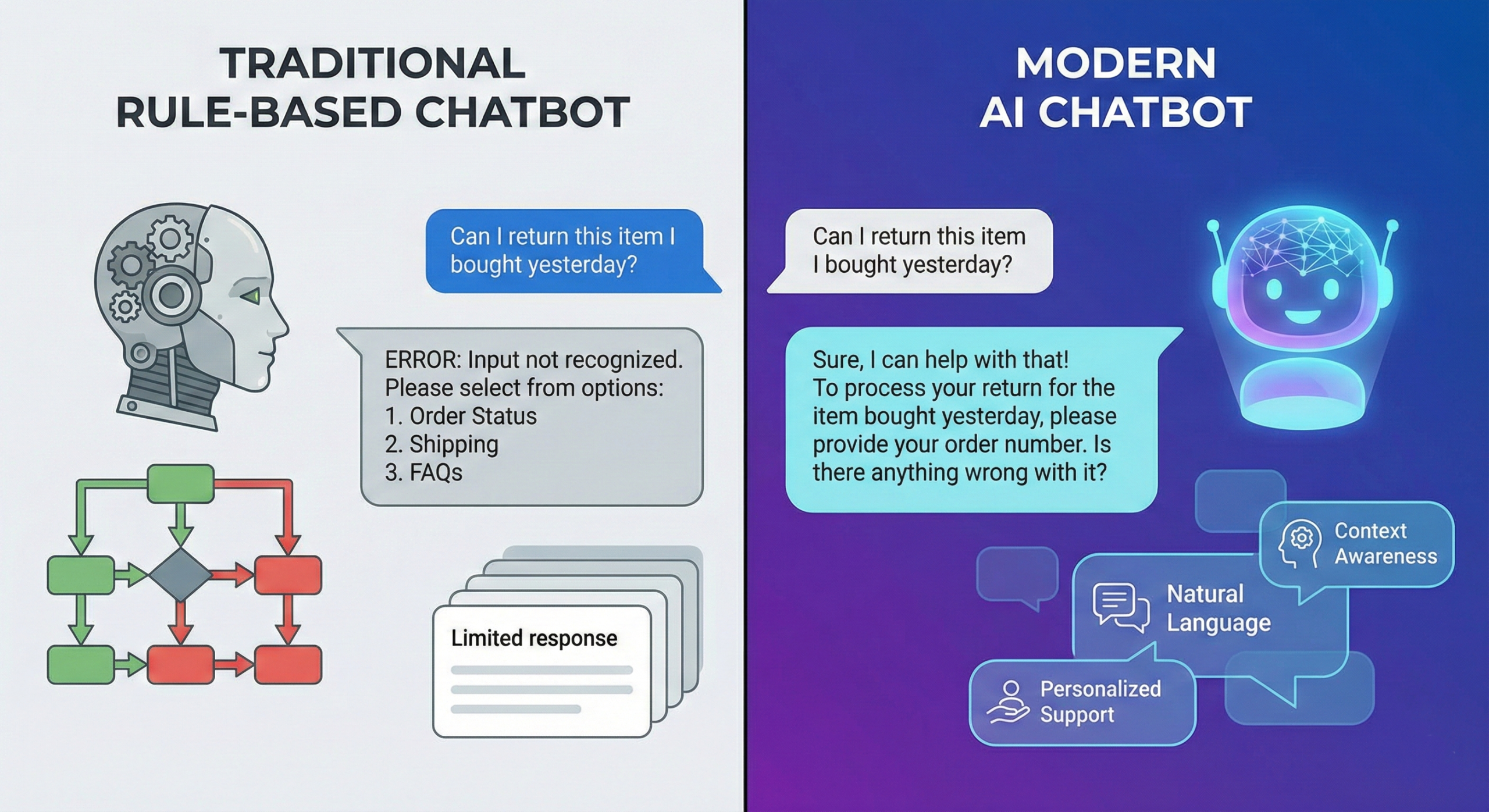 Chatbot AI và truyền thống Chatbot AI và truyền thống