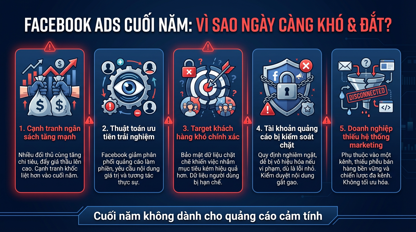 Facebook Ads cuối năm: Vì sao ngày càng khó và đắt? 2 Facebook Ads cuối năm